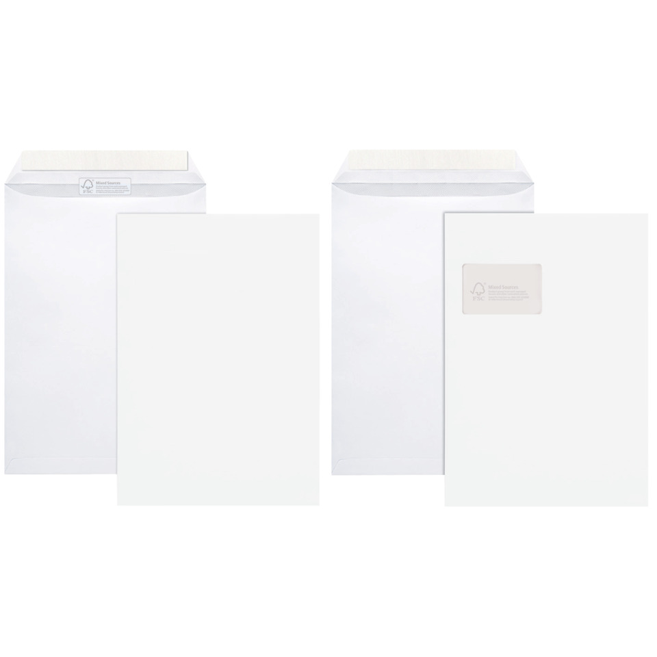 weiße Umschläge, Briefumschlag, Klarsichtpapier, Folienumschlag, Vordruckpapier