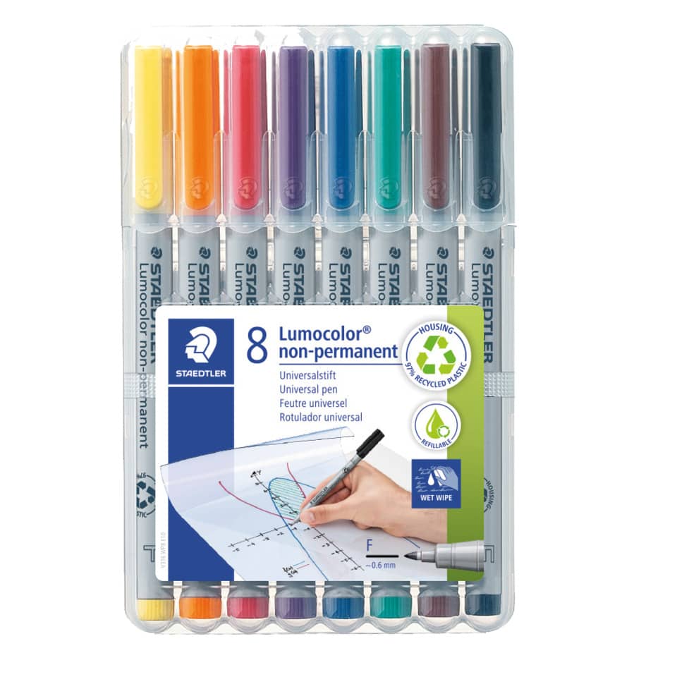 Stiftset, Lumincolor, Wasserbasis, 8 Farben, Marker