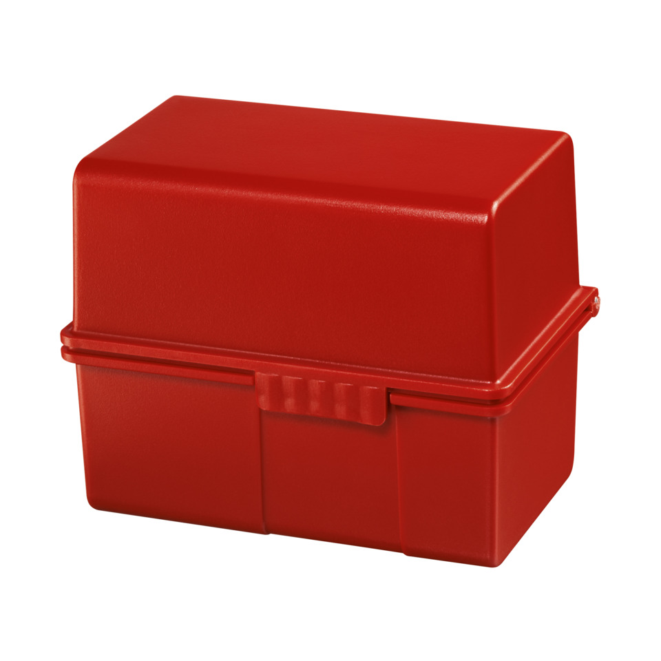 Werkzeugkiste, Aufbewahrungsbox, Kunststoffkasten, roter Kasten, Deckelbox