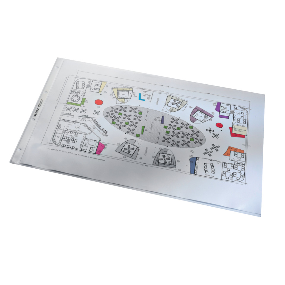 Prospekthülle Standard, A3 quer, PP, genarbt, dokumentenecht, farblos LEITZ 4703-00-00