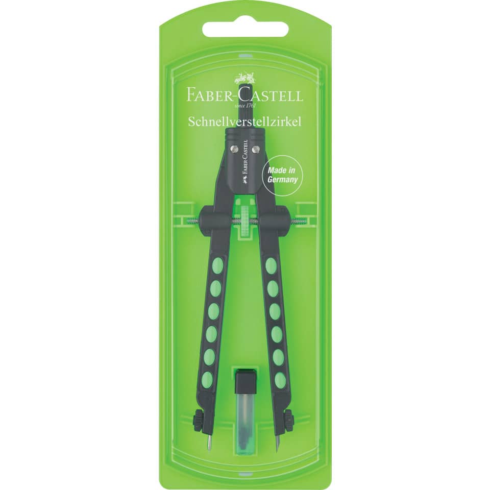 Zirkel, Schneidzirkel, Spannzange, Metall, Faber-Castell