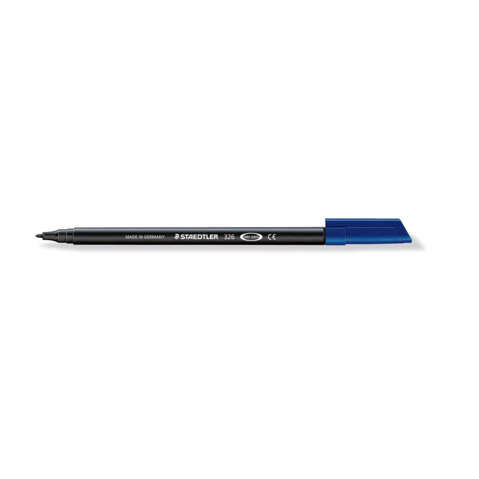 Marker, Fineliner, Schwarz, Blauer Deckel, Made in Germany