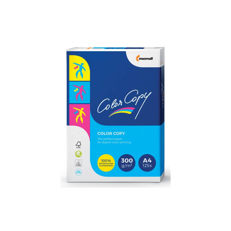 Color Copy纸, A4纸, 300 g/m2, 有色包装, FSC回收认证