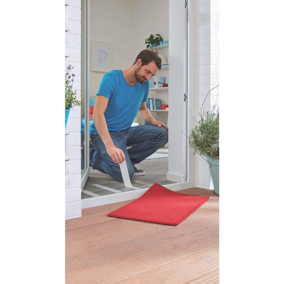 front door, doormat, red mat, entryway, home improvement