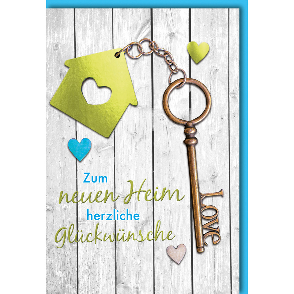 Schlüssel, Schlüsselanhänger, Herz, Karte, Glückwunschkarte
