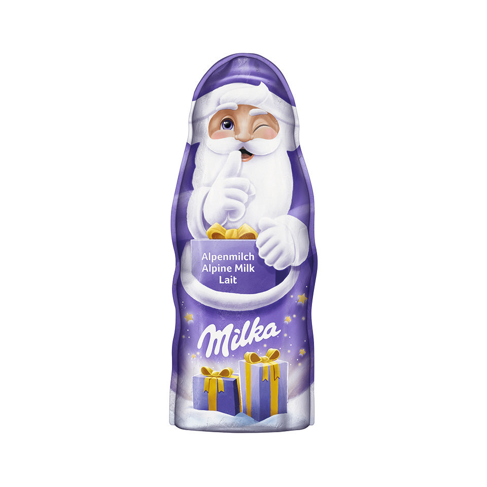 Schokoladenfigur, Milka, Weihnachtsmann, Alpenmilch, Gift Box