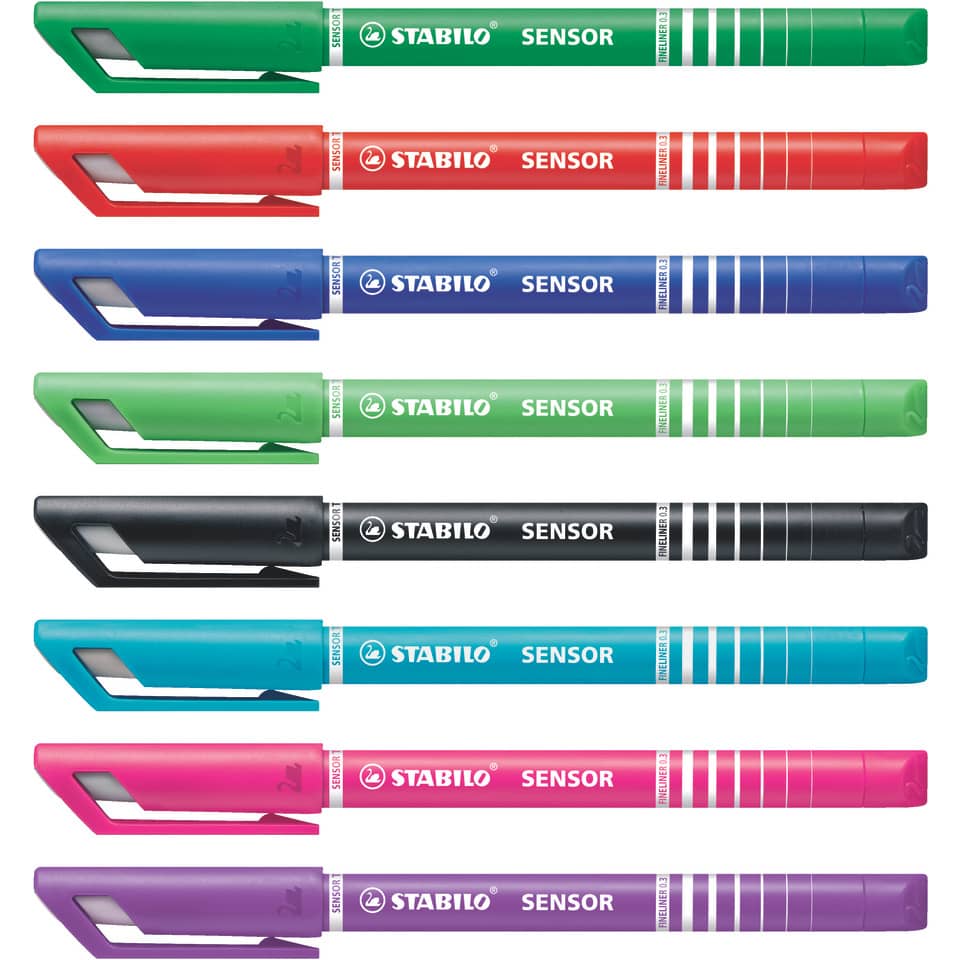 marker, highlighter, Stabilo Sensor, colored marker, pen accessory