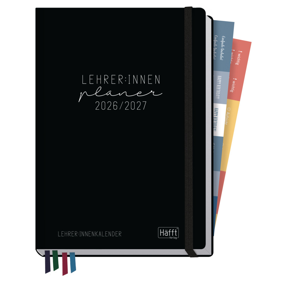 Planer, Kalender, Notizbuch, Halterband, Farbige Registerkarten