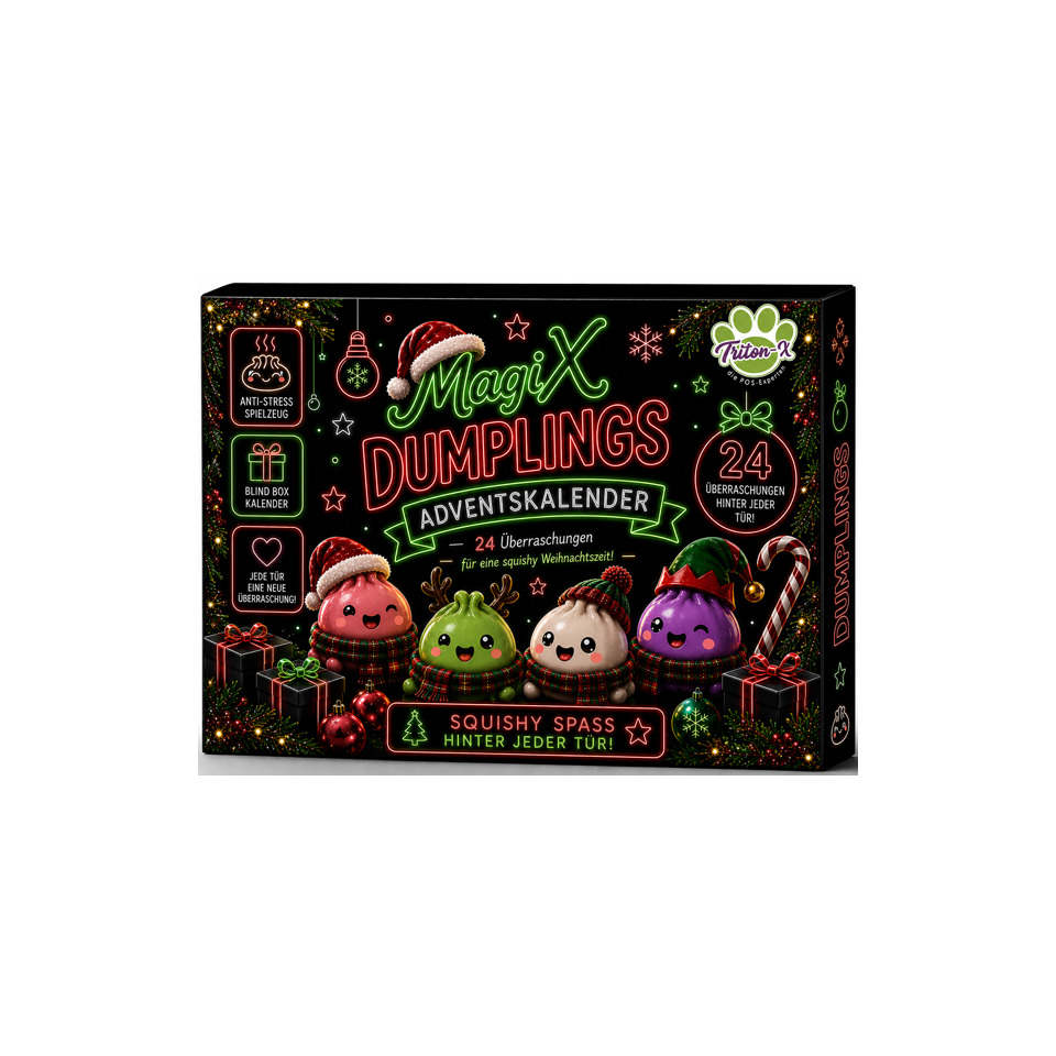 Dumplings, Adventskalender, Squishy, Weihnachten, Dekoration
