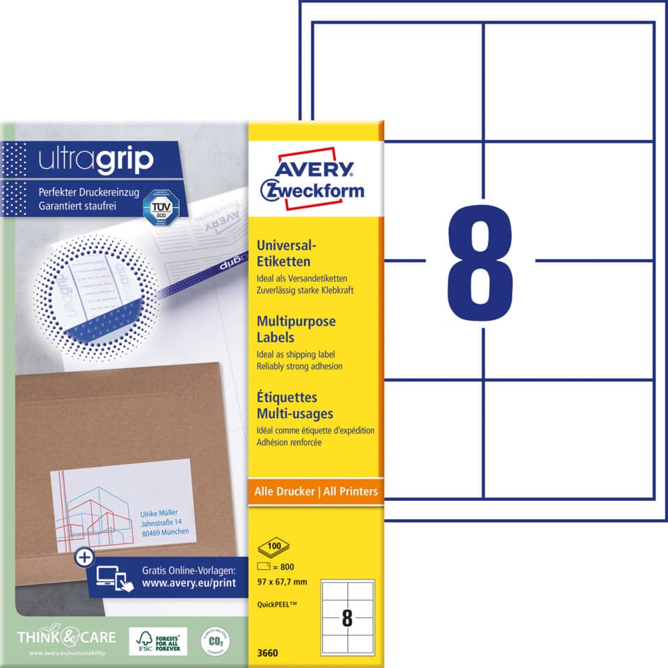 etiketten, multipurpose labels, konvolut, abdeckkarton, druckerezension