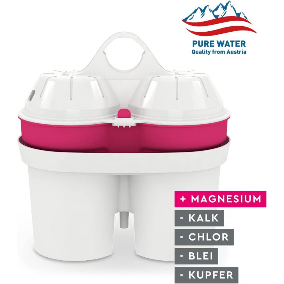 Wasserfilter, Trinkwasserkaraffe, Magnesiumzugabe, Kalkentfernung, Chlorentfernung