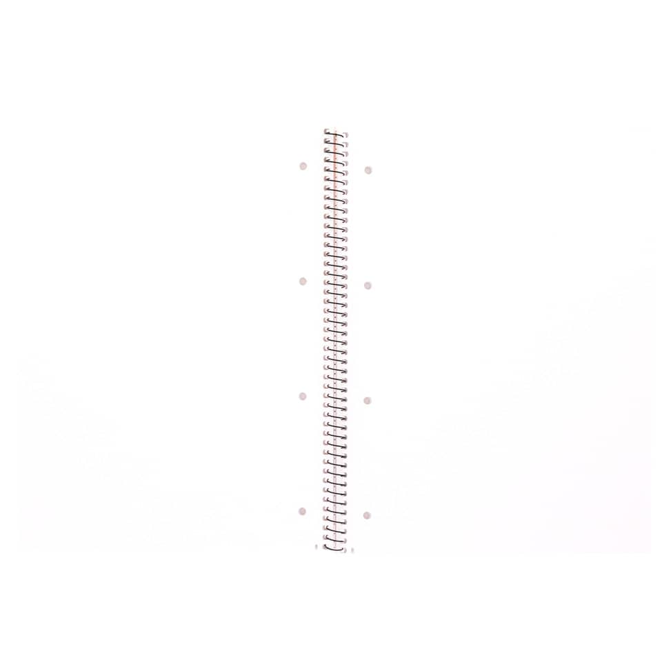 spiral notebook, ring binder, coil binding, notebook spine, page perforations
