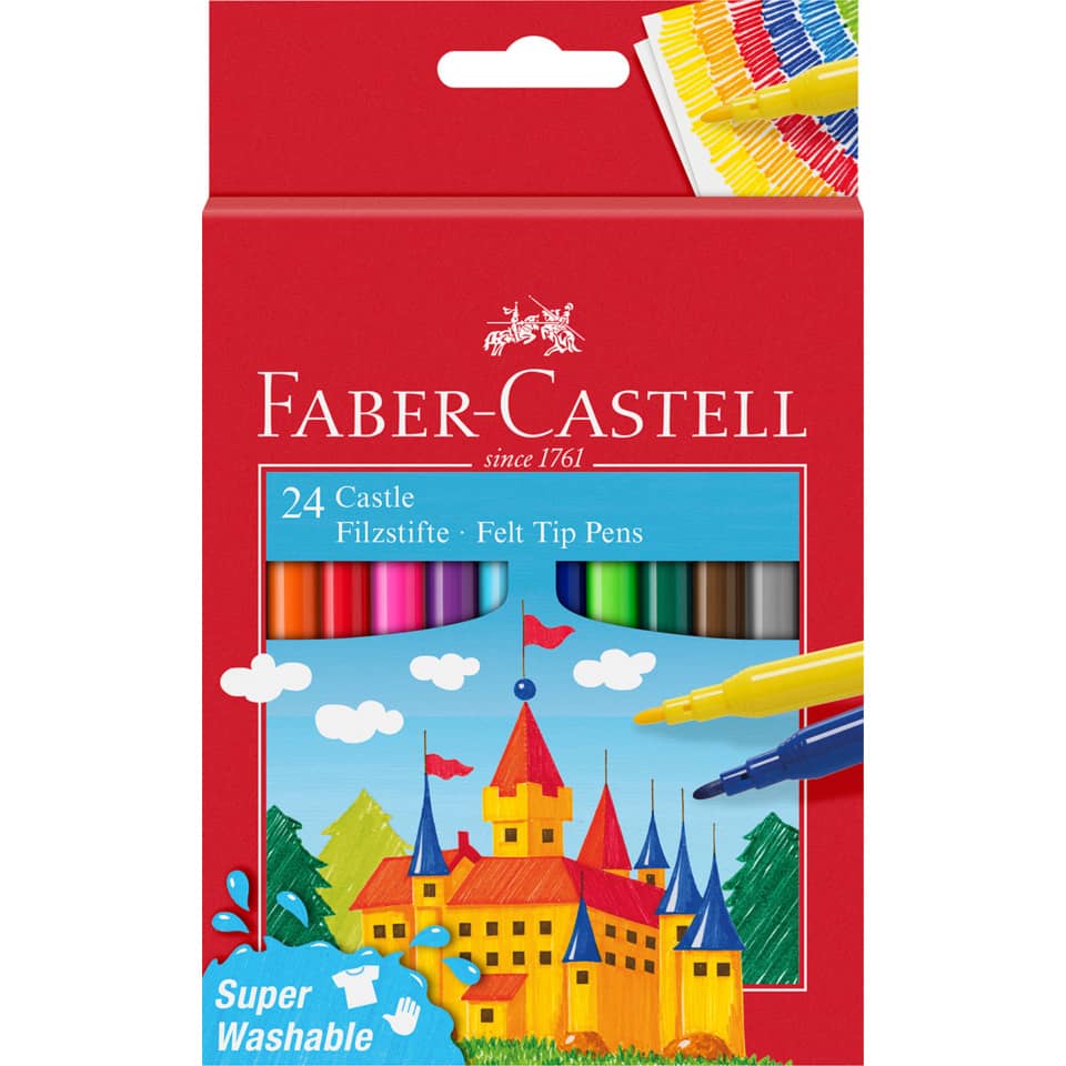 Faserschreiberetui Castle, 24 Stück, sortiert FABER CASTELL 554202