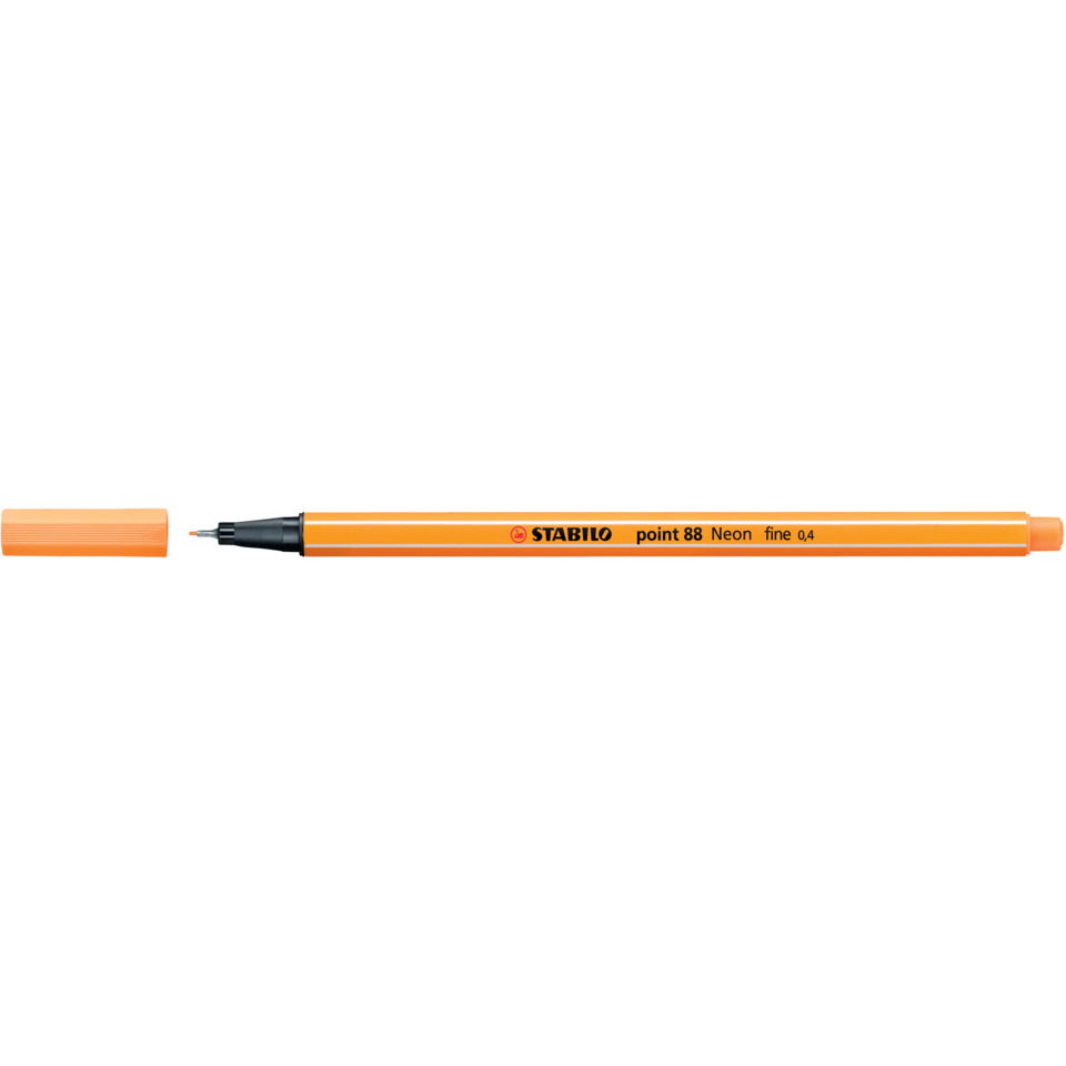 marker, fineliner, orange, neon, stabilo