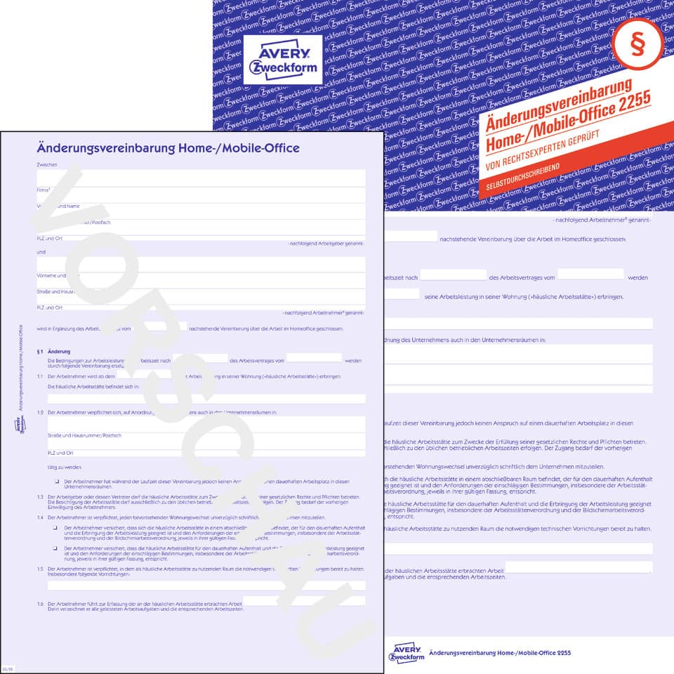formular, änderung, home-office, unterlagen, vertrag