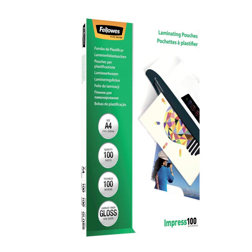 Laminating Pouches, A4, 100 Sheets, Glanzfinish, Kunststoffhülle