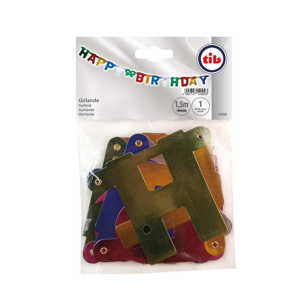 girlande, birthday, deko, metall, farbenmix