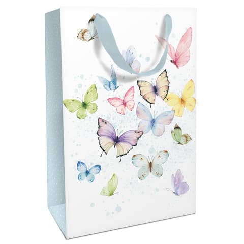 Geschenktragetasche Schmetterlinge bunt, 36 x 24 x 13 cm BRAUN+COMPANY 1583-25004