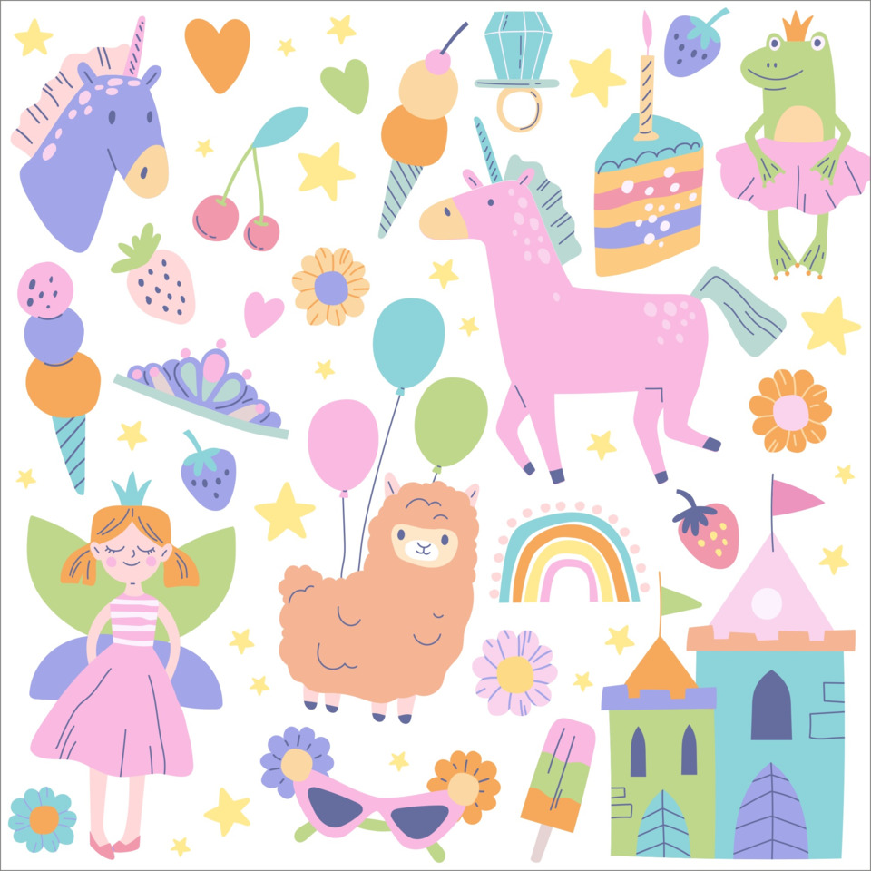 Pferd, Einhorn, Muster, Bunt, Tierbild