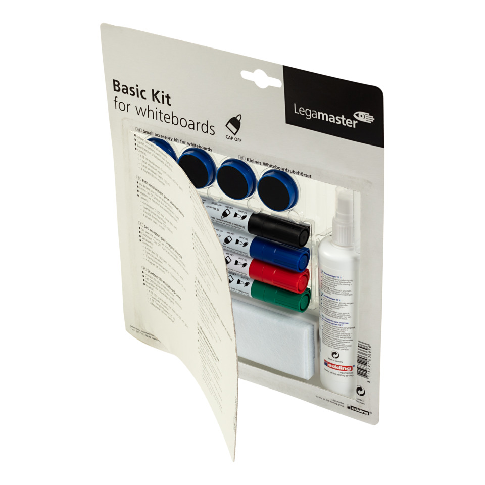 Basic kit, Whiteboard accessories, Markers, Eraser, Spray bottle