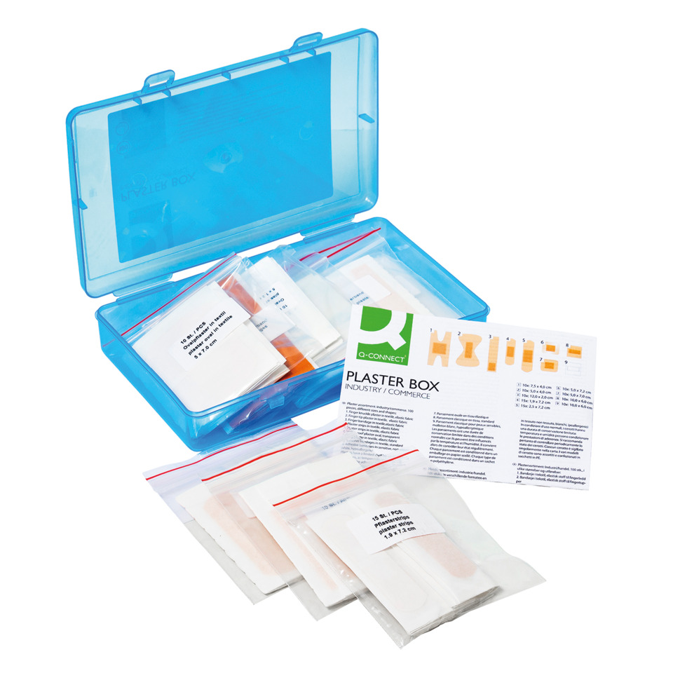 Plasterbox, Erste-Hilfe-Set, Medizinische Vorräte, Verbandkasten, Kunststoffkoffer