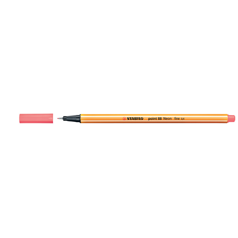 Marker, Fineliner, Orange, Neon, Kappe, Marker, Feiner Spitzenstift, Oranger Stift, Stabilo, Neon Orange
