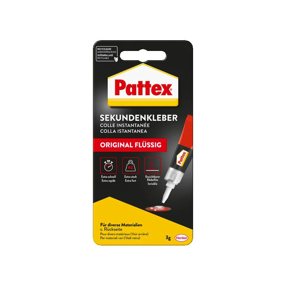 sekundenkleber, Klebstoff, Original Flussig, Pattex, Klebertube