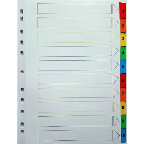 Ordnerregister 1-10, weiß NEUTRAL 4931