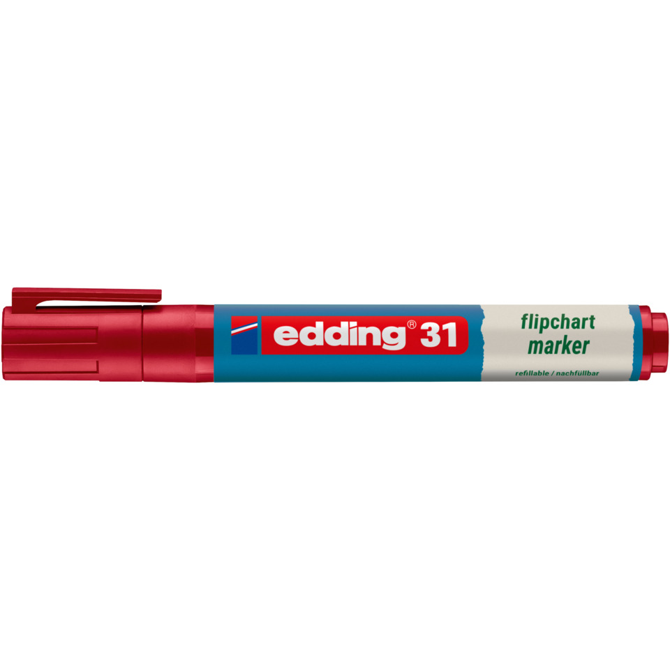 Marker, Flipchartstift, Rot, Nachfüllbar, blauer Körper