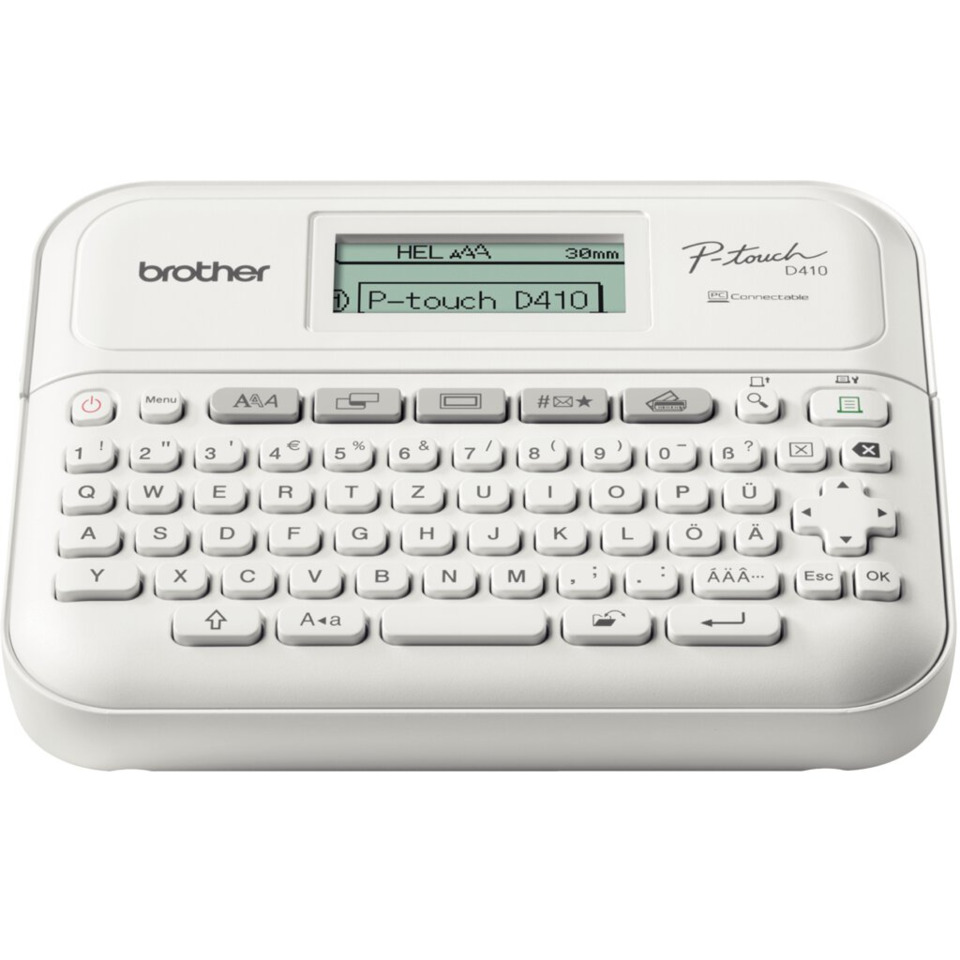 Beschriftungsgerät P-touch D410, weiß, QWERTZ-Tastatur, USB-Schnittstelle BROTHER PTD410RG1