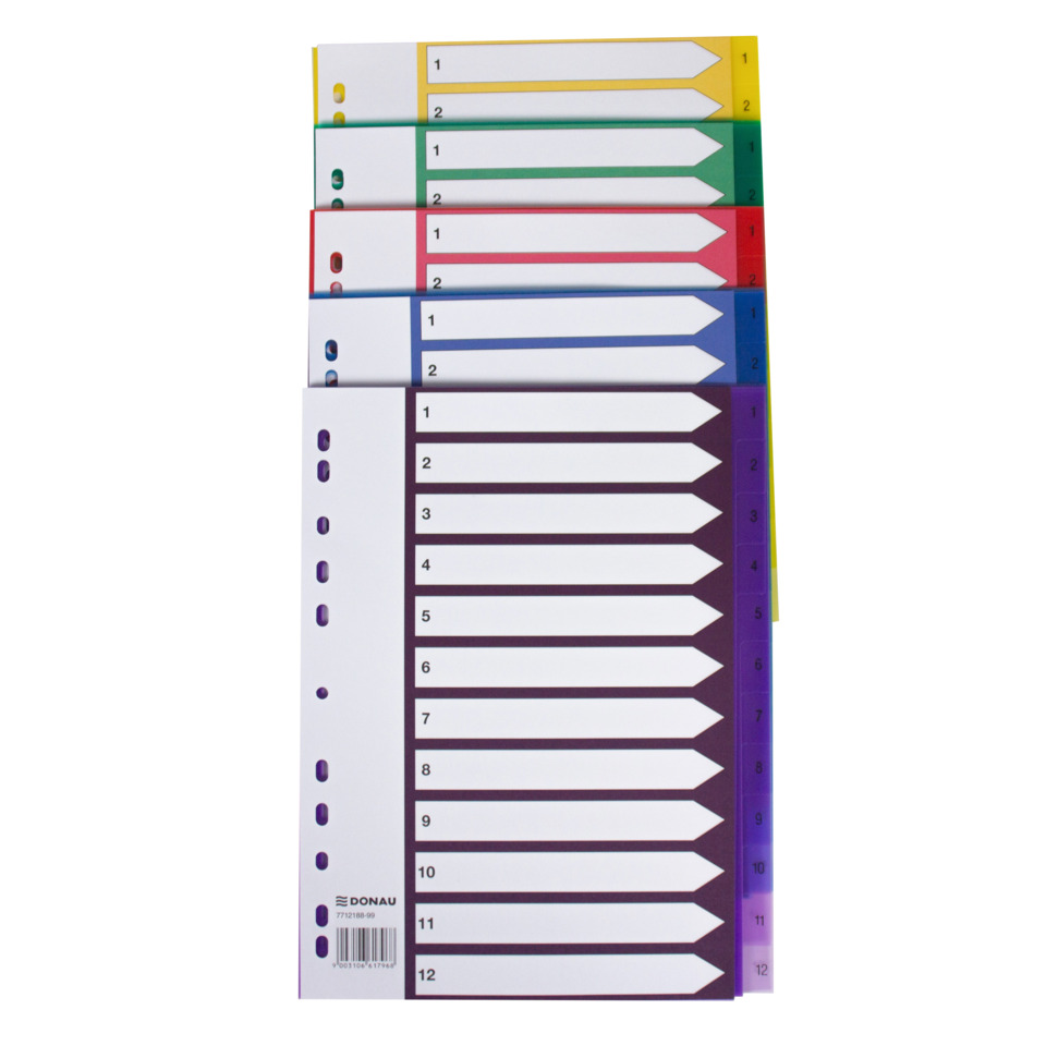 Binders, Indexregister, Klinnger Sperrschlitz?, colored tabs, Mehrfarbige Trennblätter