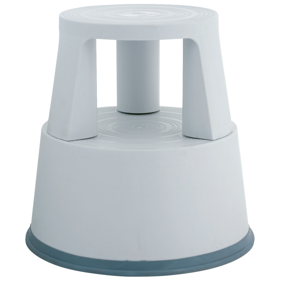 hocker, Schrittstuhl, Kunststoffhocker, hellblau-grau, Stufenhocker