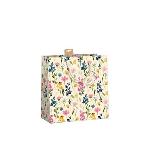 Geschenktragetasche Blumen, 15 x 15 x 6 cm SKORPION 7549-2404-S
