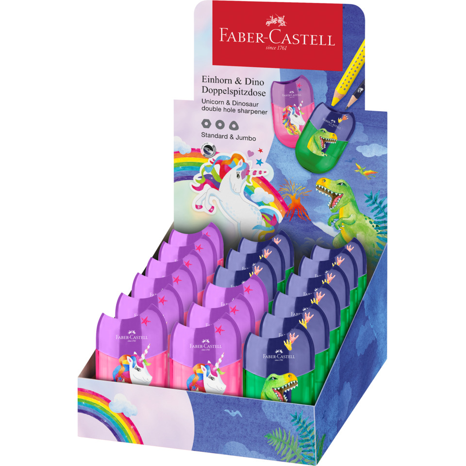 Schulspitzer, Unicorn & Dinosaur, Spitzer-Set, Bunt, Dinosaurier-Design