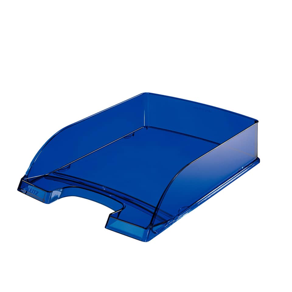 Schreibtisch-Organizer, Ablagefach, Aktenhalter, Blau, Transparent