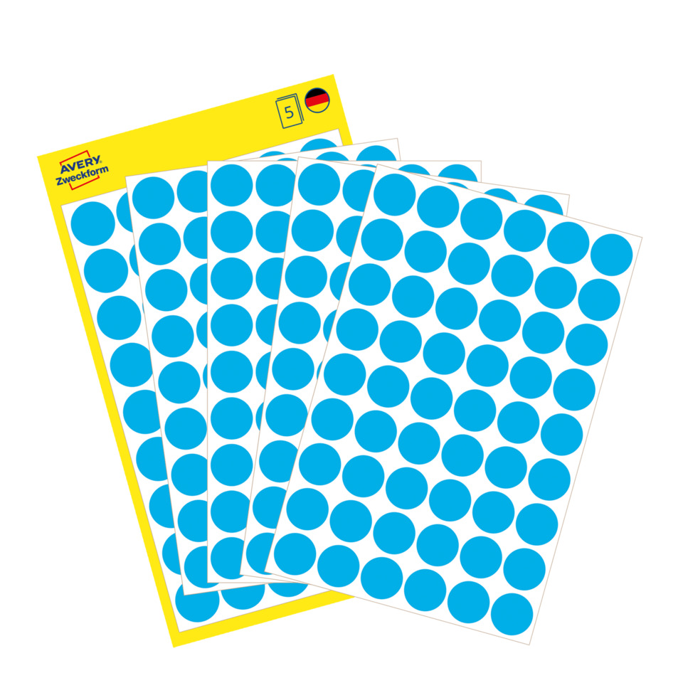 Klebepunkte, Aufkleber, blaue Punkte, DOT Sticker, Deckblatt