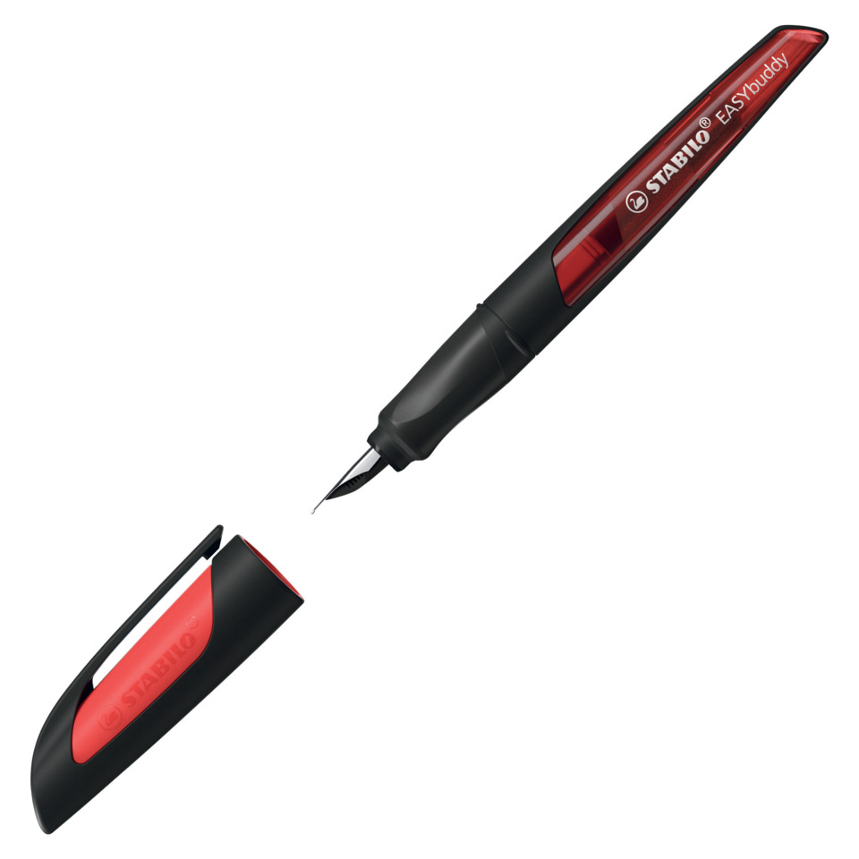 Kalligraphie-Füllfeder, Füllfederhalter, Tintenfass, Schwarz-rot, Kappe separat, Kugelschreiber, Füllfederhalter, Schreibgerät, Nassfeder, Rot-Schwarz