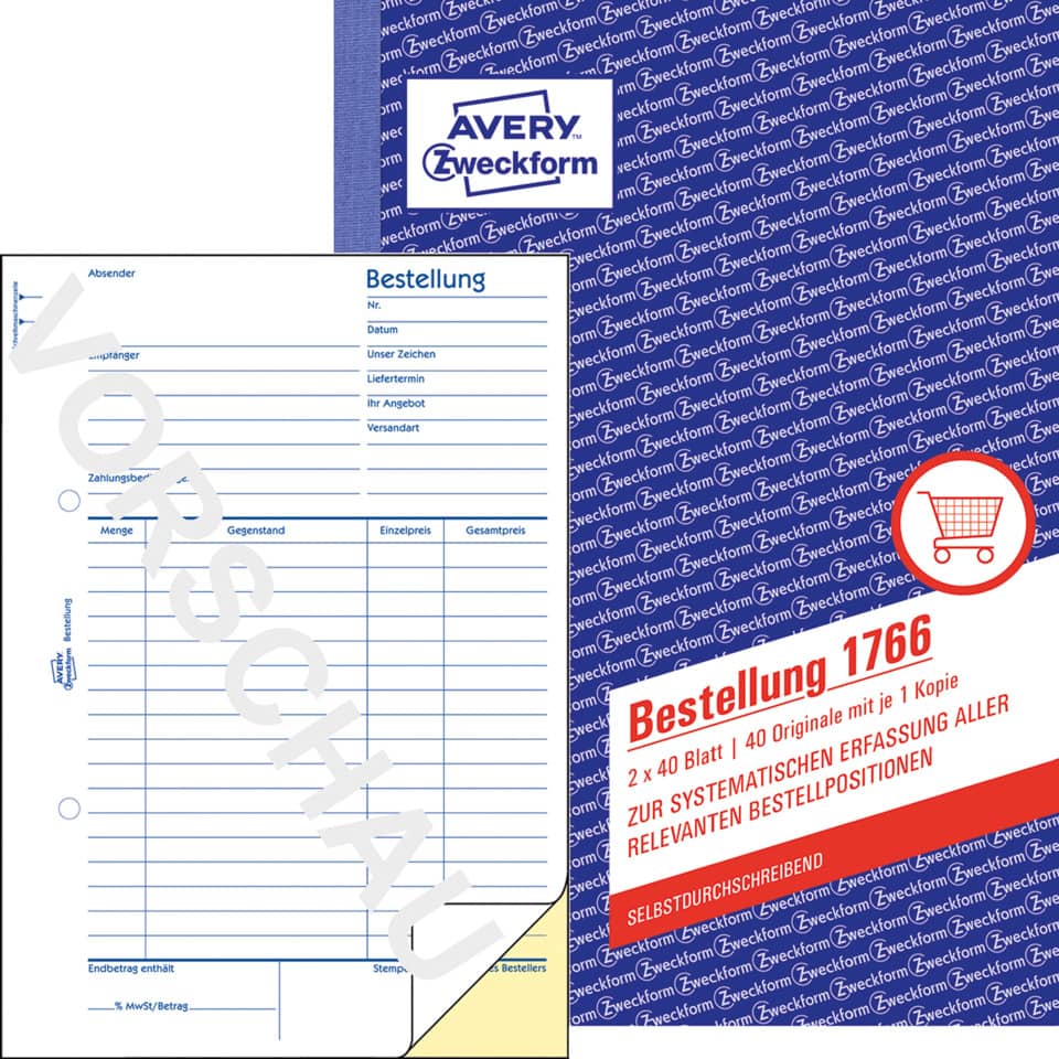 Kassenformular, Bestellung, Briefpapier, Rechnungsformular, Papierblock