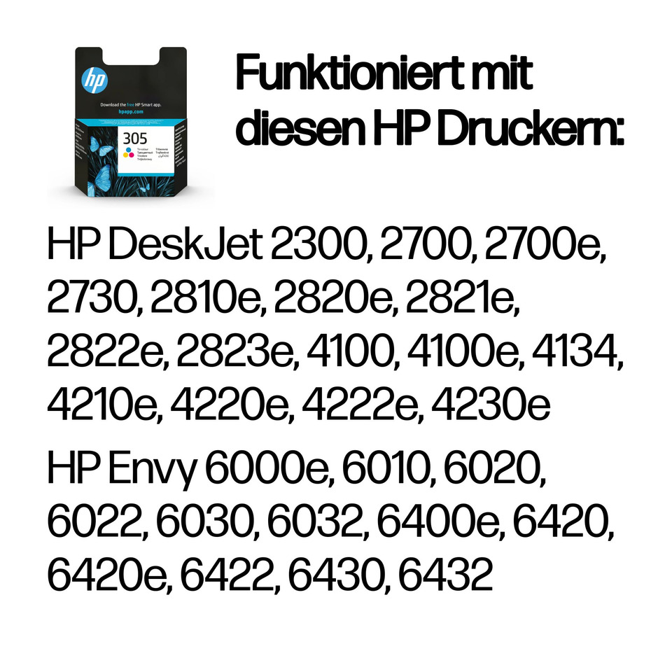 Druckerpatrone, Tintenpatrone, HP Tintenpatrone, Schwarz/Farbtinten, Office Zubehör