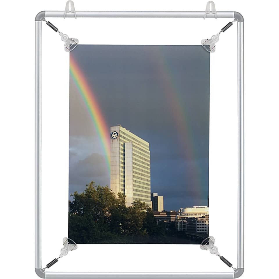 Regenbogen, Stadtgebäude, Hochhaus, Sonnenuntergang, Poster