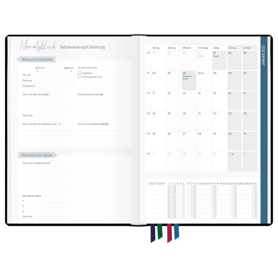Kalender, Monatlich, Wandkalender, Spiralheft, Layout