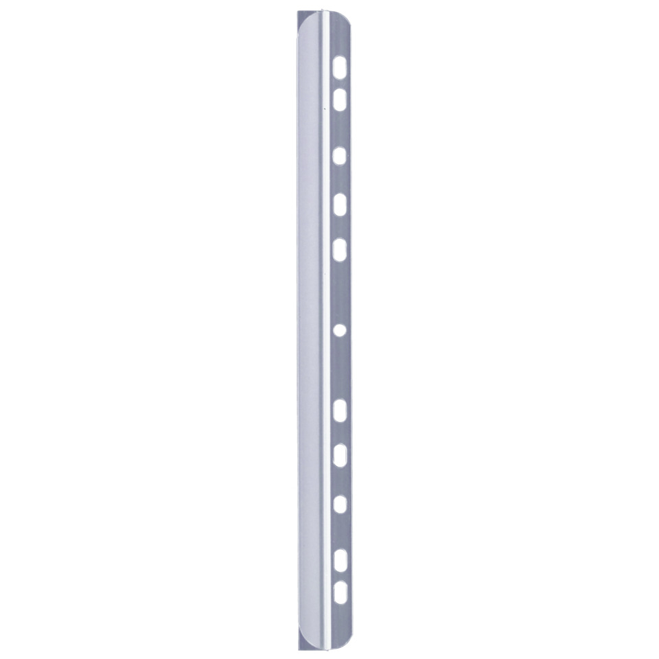 perforated rail, upright rail, metal strip, hole pattern, slotted rail, Regalträger, Laufschiene, Laufschiene Metall, Lochblech, Gleiterführung