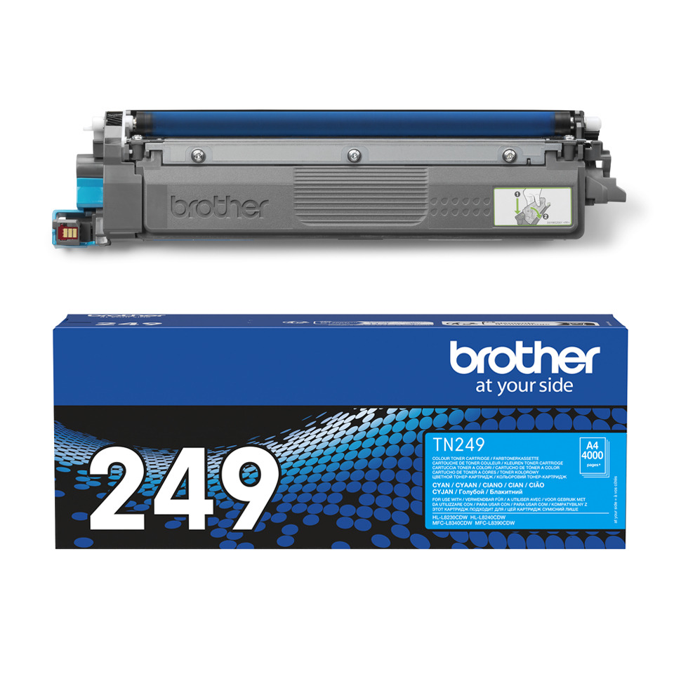 Tonerpatrone, Druckertoner, Blauer Toner, Brother TN249, A4-Seiten