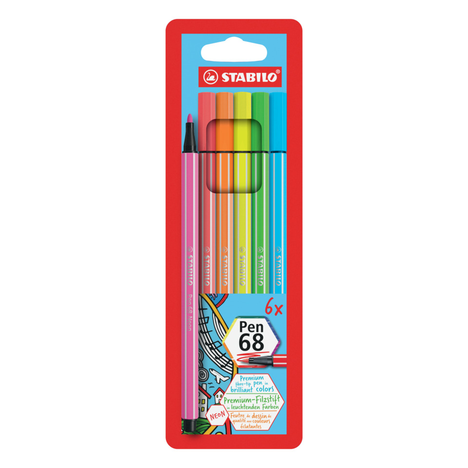 Stabilo Stifte, Marker, Filzstifte, Farbset, 6 Stifte