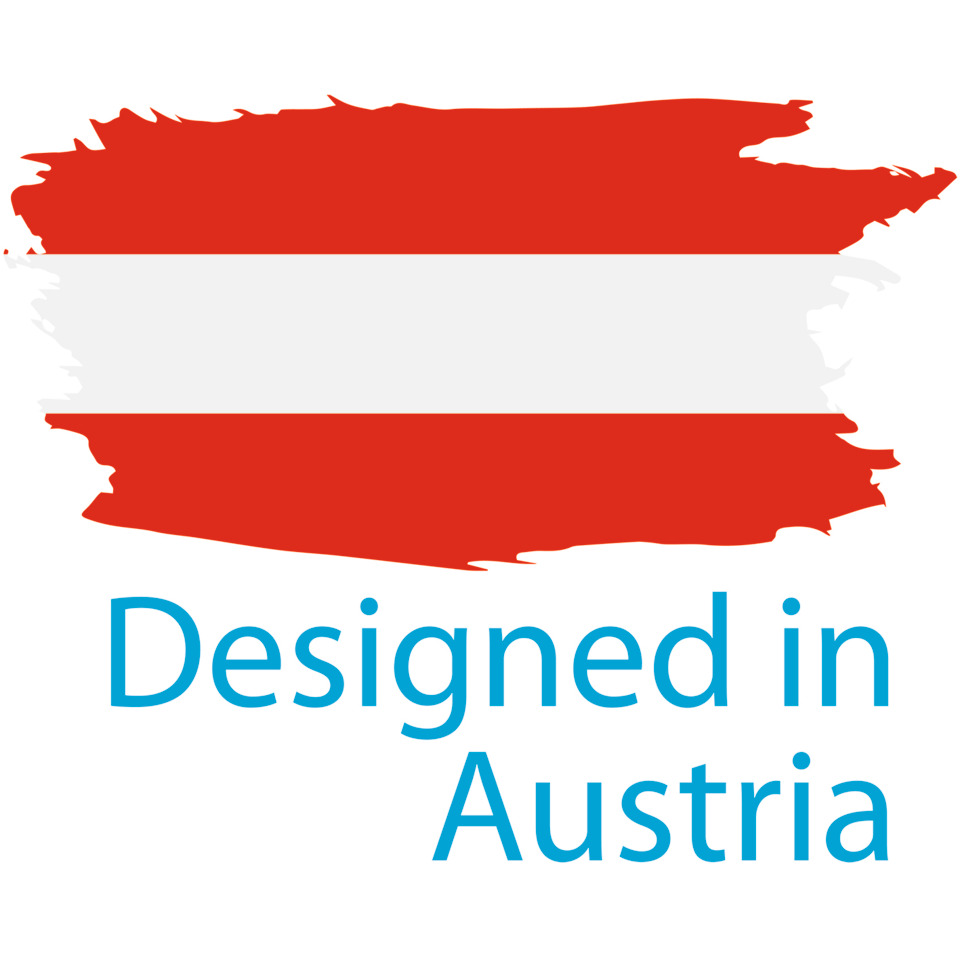Designed in Austria, Austria, Flag, Rot, Weiß