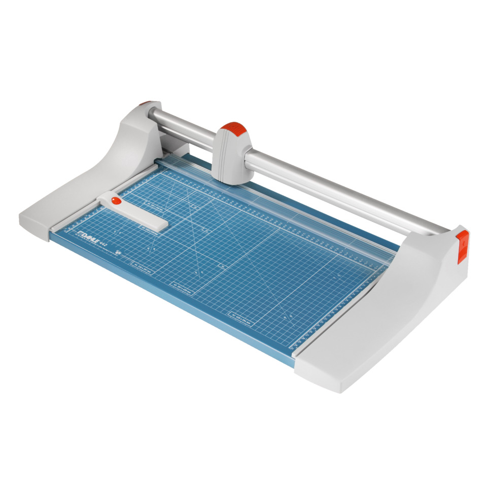 gerichtete Arbeitsfläche, Papierschneidemaschine, Schnittmatte, Gitterlineal, verstellbarer Balken