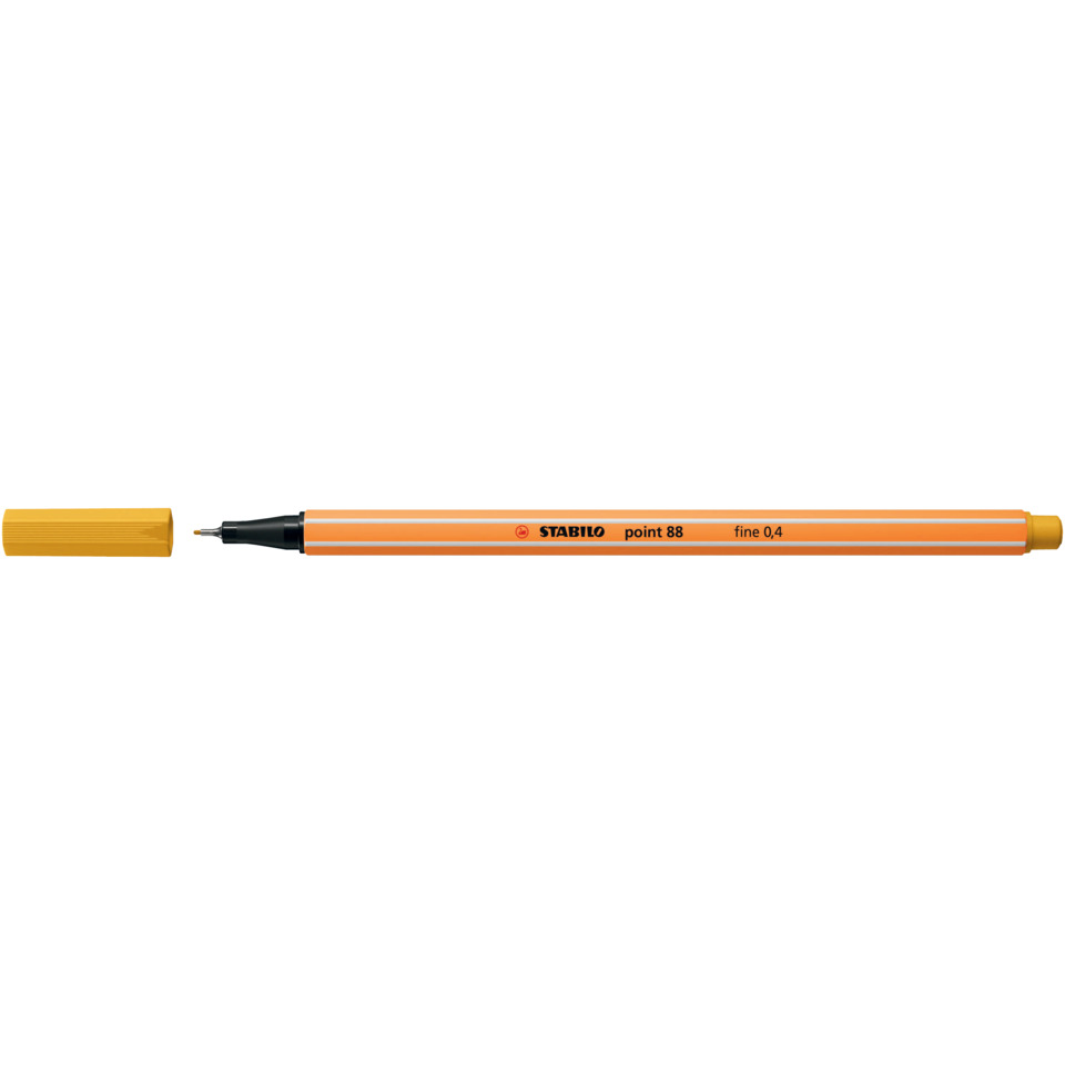 Mechanischer Bleistift, orange Körper, feiner Punkt, 0,4 mm, Radiergummi-Kappe
