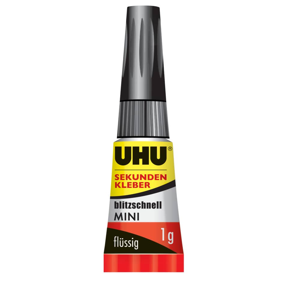 Kleber, Flüssig, Sekundenkleber, Mini, 1 g