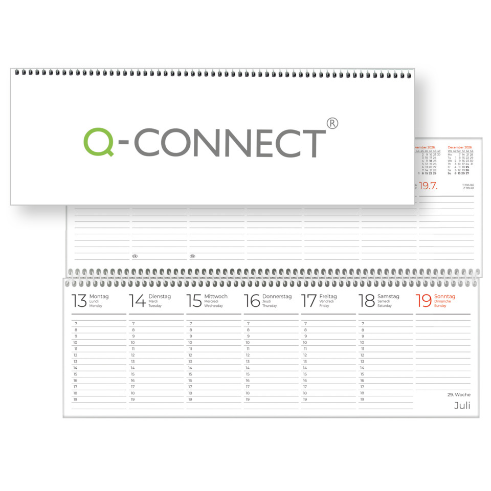 kalender, wandkalender, spiralbindung, monatskalender, q-connect