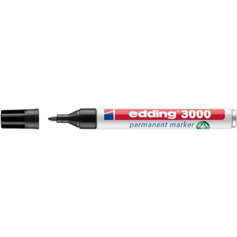 Permanentmarker 3000, Rundspitze, nachfüllbar, 1,5-3mm, schwarz EDDING 4-3000001